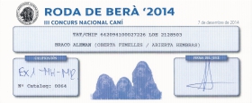 EXC 1ª-MH-MR Clase Abierta Hembras III Concurso Nacional Canino Roda de Berá Diciembre 2014